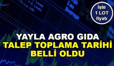 Yayla Agro Gıda’nın halka arzında  talep toplama başlıyor