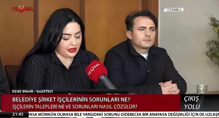 Gazeteci Özge Demir Ulusal Kanal’da  İşçilerin Çalışma Şartlarına ve Özlük Haklarına Değindi