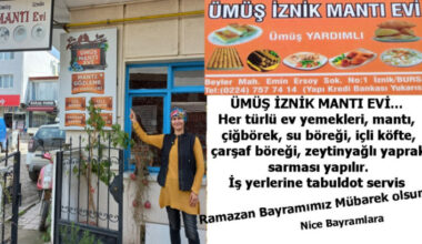 ÜMÜŞ İZNİK MANTI EVİN’DEN BAYRAM MERSAJI