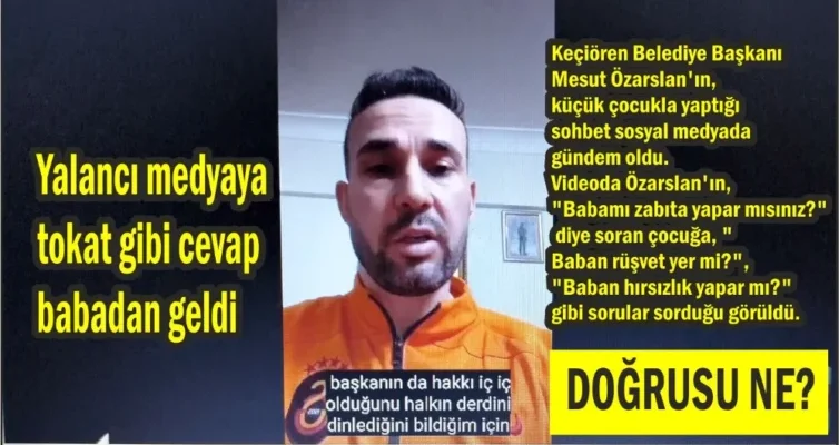 Dündar’ın Mesut Özarslan’la ilgili paylaştığı videoda çocuğun babasından yanıt