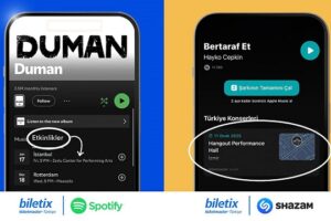 Biletix, Spotify ve Shazam İş Birliğiyle Müzikseverlere Yepyeni Bir Deneyim Sunuyor